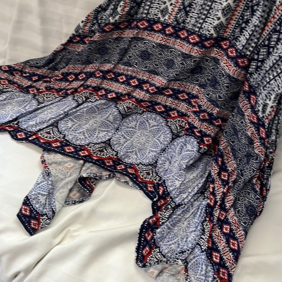 Multicolored sundress/tunic with asymmetrical handkerchief hem - Picture 2 of 4